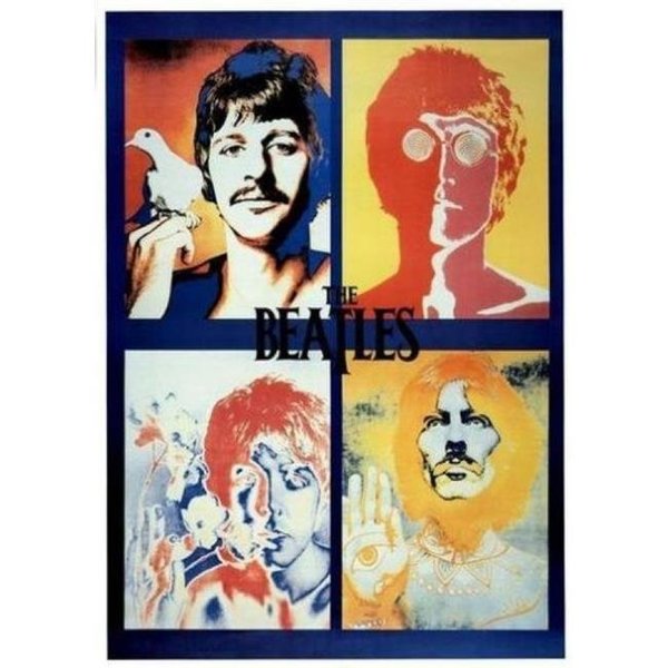 Poster Import Poster Import XPS5114 Beatles 4 Faces 4 Faces Psyc Poster Print; 24 x 36 XPS5114